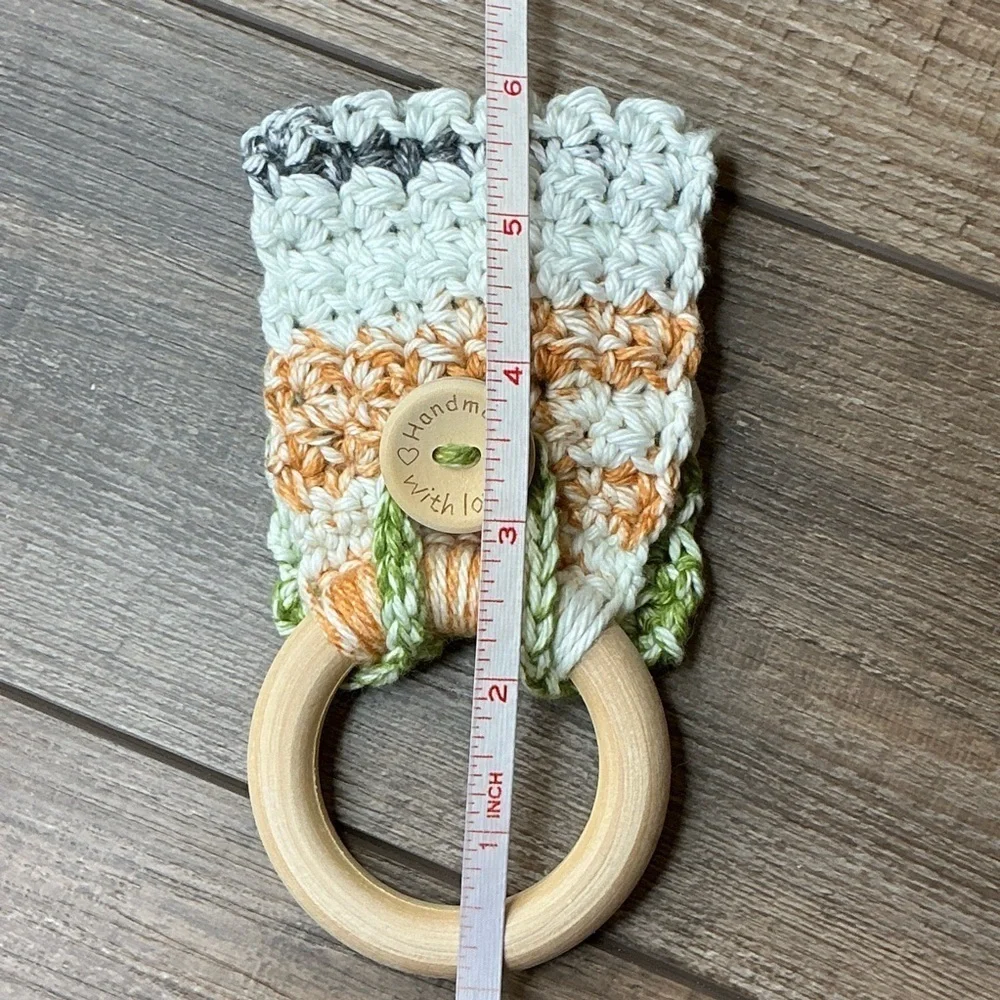 Kitchen‎ Tea Hand Towel Holder Topper Cotton Wood Handcrafted Handmade Crochet